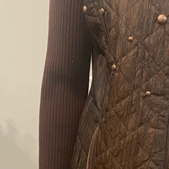 Spanner Fall jacket knit and nylon studded full zip Small - Picture 3 of 6